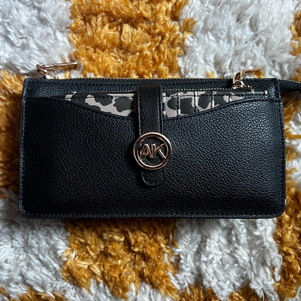 Anne Klein Black 3in1 Crossbody Clutch NWOT